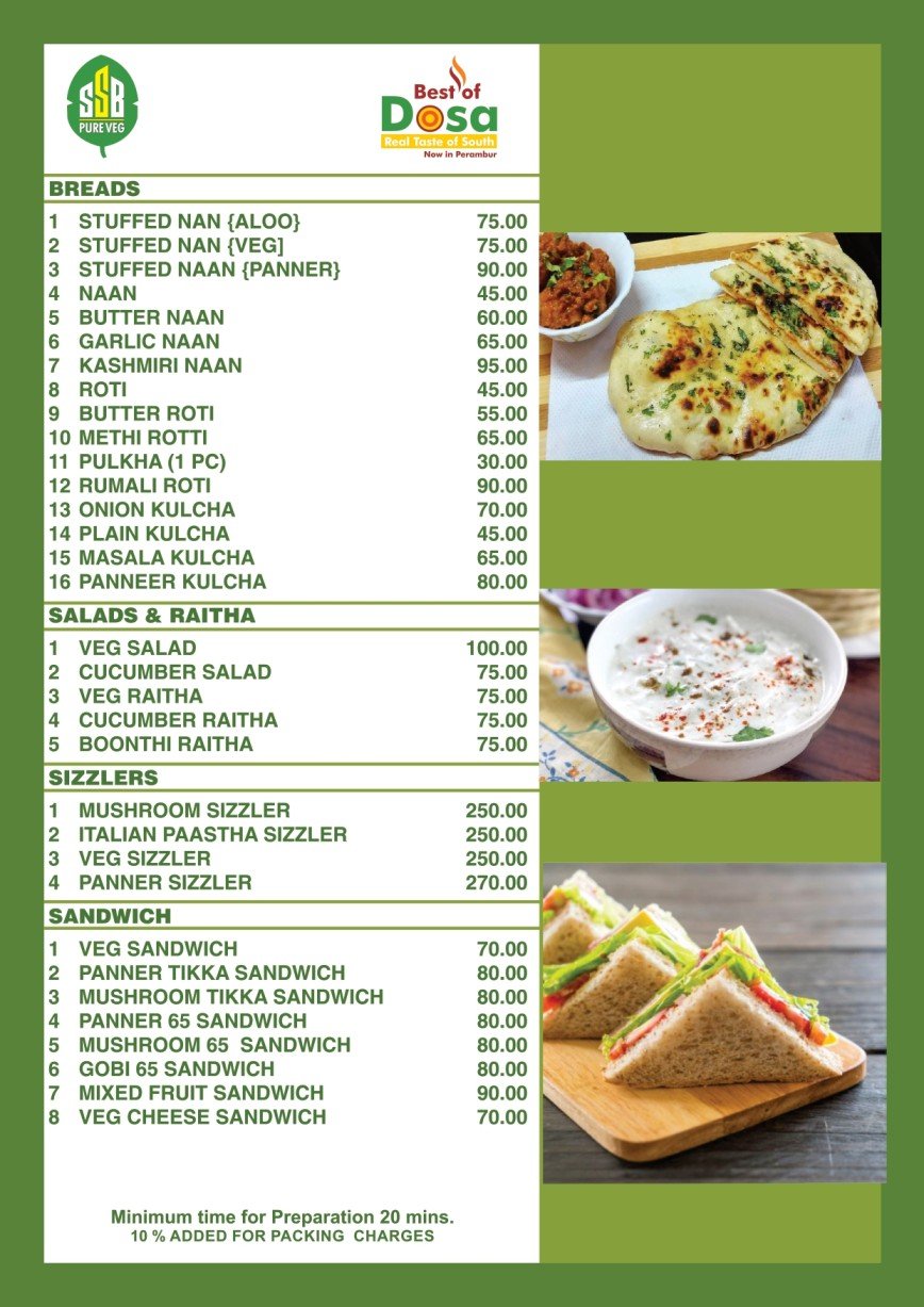 Pg 8/12. Breads, Salads, Sizzlers & Sandwiches