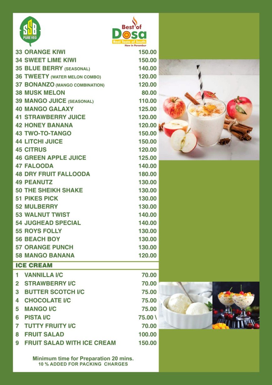 Pg 11/12. Juice & Ice-Creams